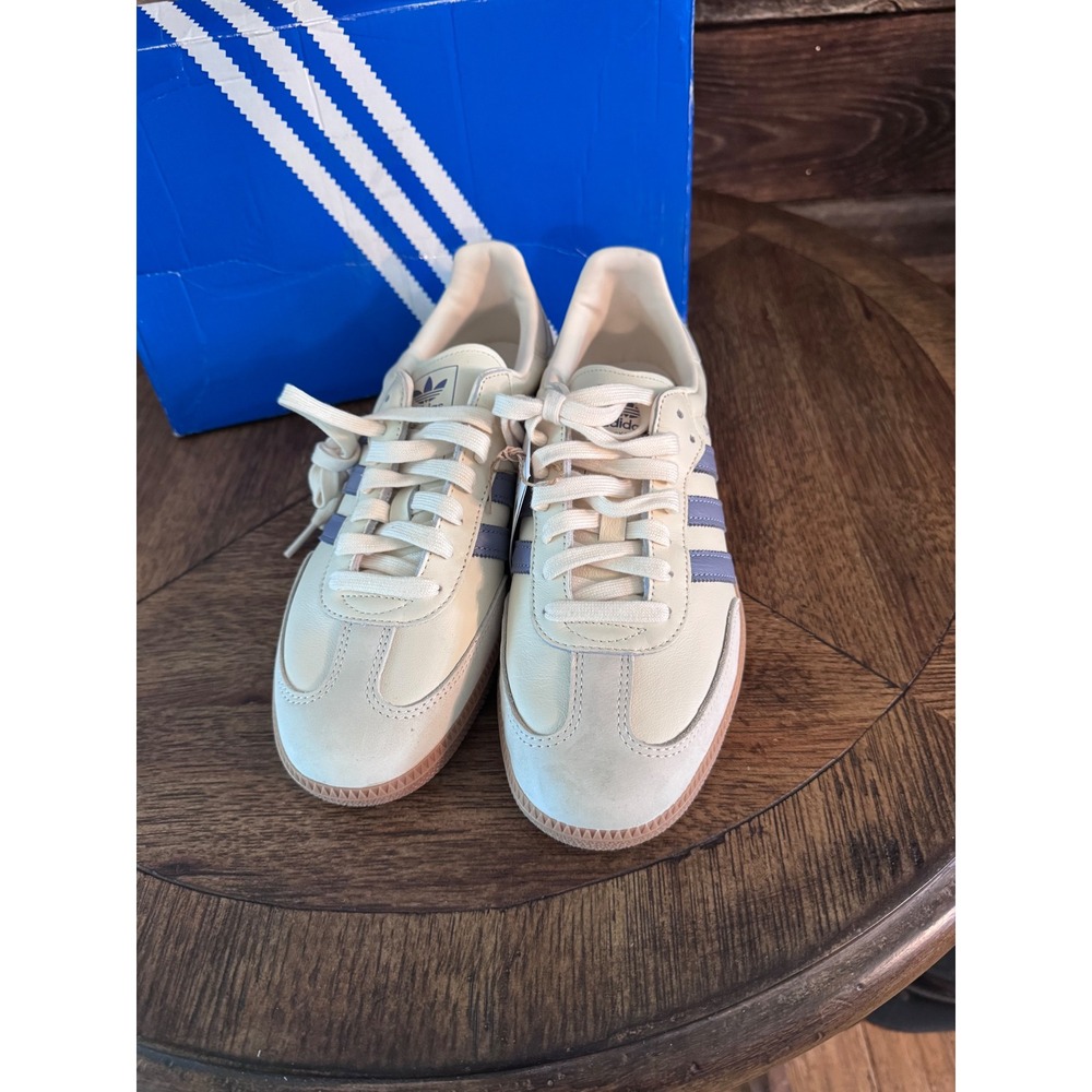 Adidas Samba OG W Cream White Silver Violet Gum JS1362 Womens 9.5 Sneakers - Picture 3 of 9